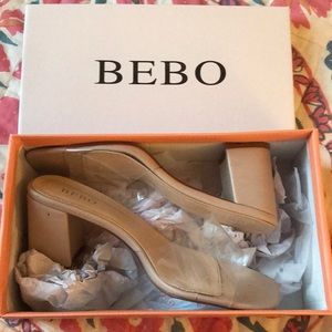 nude/clear heels size 9.5